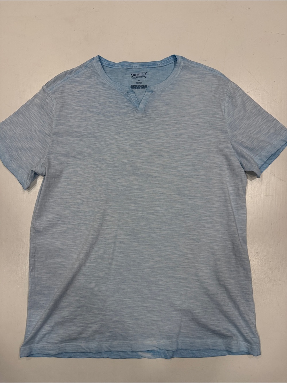 Daniel Cremieux Light Blue Short Sleeve V-Neck Tee